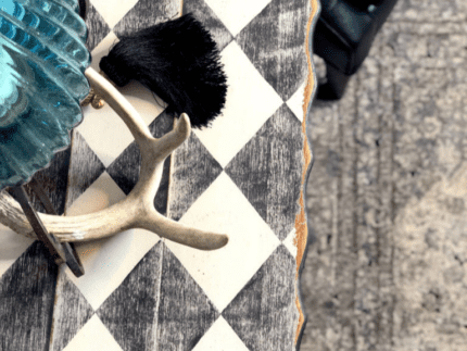 How to Distress & Paint a Harlequin Pattern