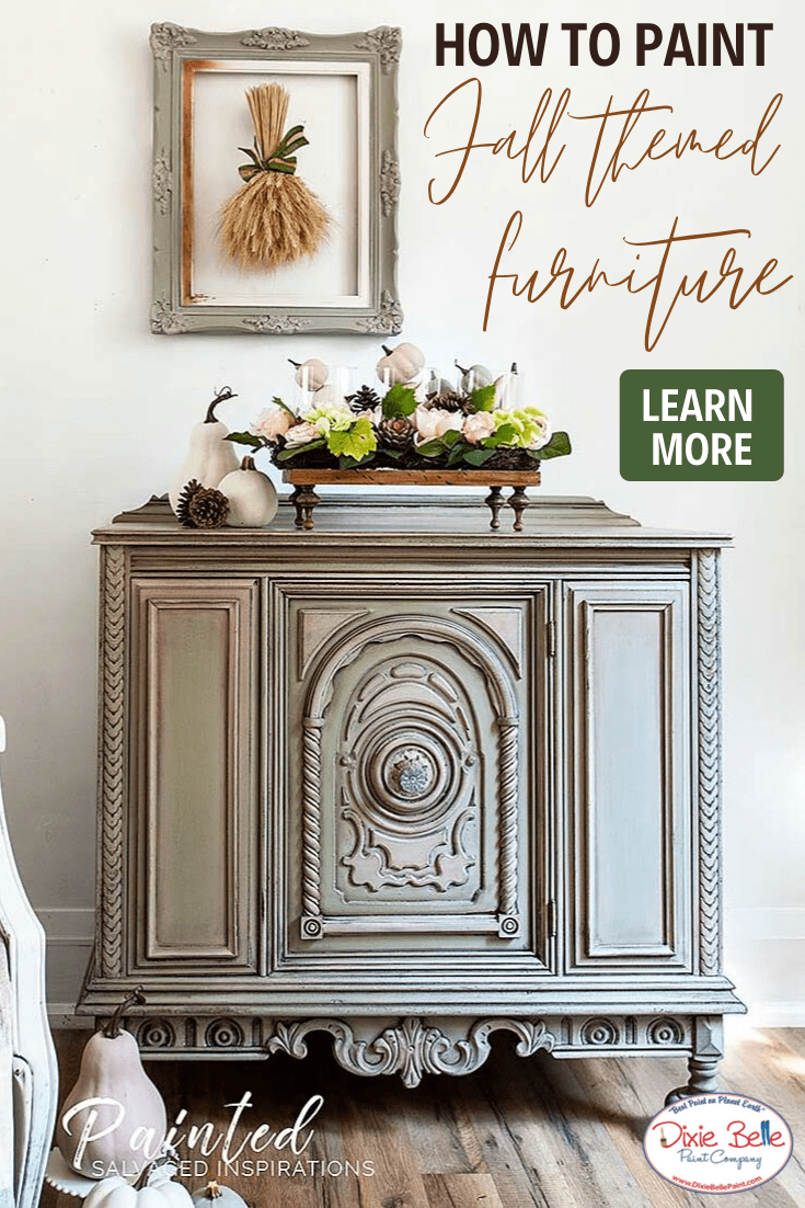 How to Paint a Fall Style Buffet