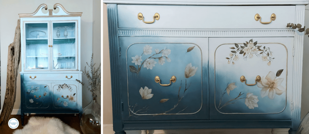 Blended Hutch with Magnolia Garden Transfer