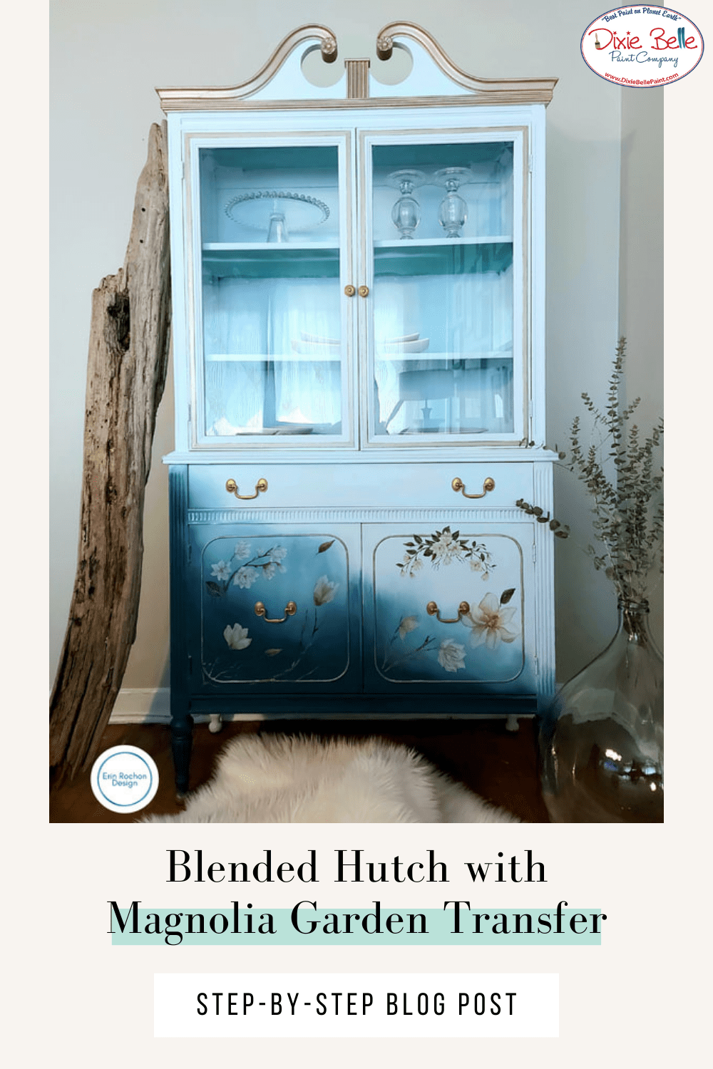Blended Hutch with Magnolia Garden Transfer
