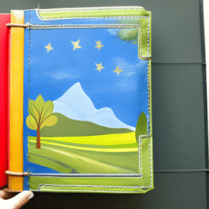 Painted book cover