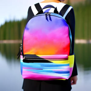 Painted backpack