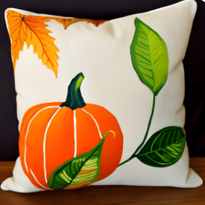 fall themed pillow painted