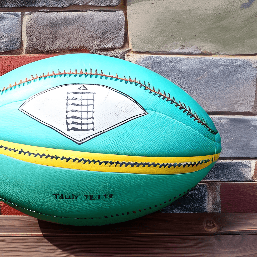 Football Painted with Dixie Belle Chalk Mineral Paint for Football Centerpiece