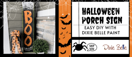 DIY Easy Halloween Porch Sign with Dixie Belle Paint
