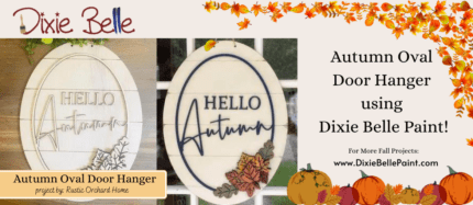 Autumn Oval Door Hanger using Dixie Belle Paint!