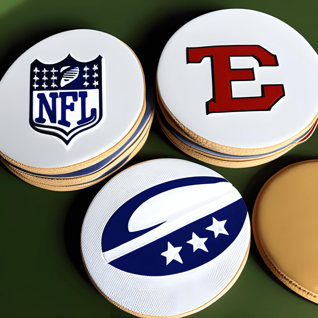 NFL Football Coasters Hand-Painted using Dixie Belle Paint products