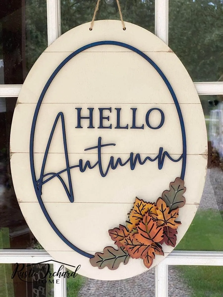 Fall Door Sign Painted with Dixie Belle Paint 